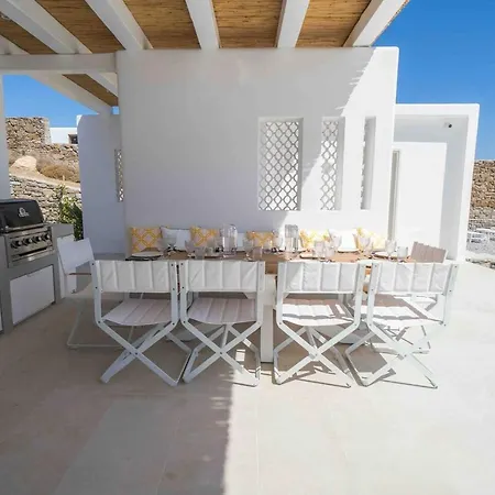 Bright New 6-bed With Pool, Gym, Sea Views * Mykonos Town