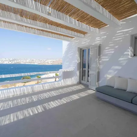 Villa Bright New 6-bed With Pool, Gym, Sea Views Mykonos Town